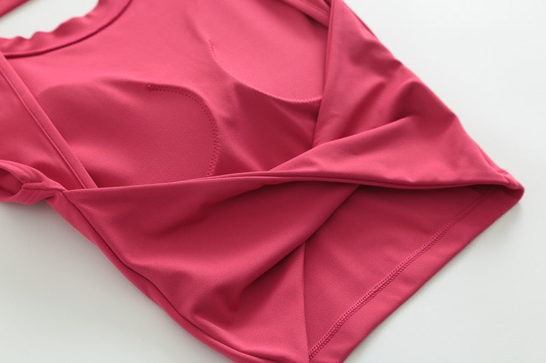 Zoe Back Twist Built-In Bra Top